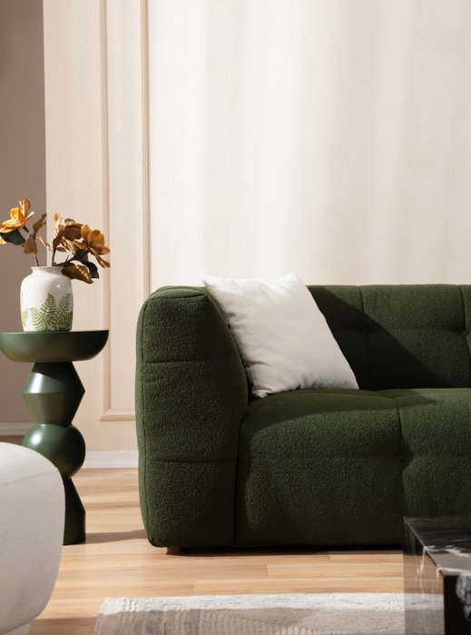 Atelier Del Sofa Sofá 3 Plazas Verde Largo 235 cm Comodidad Estilo